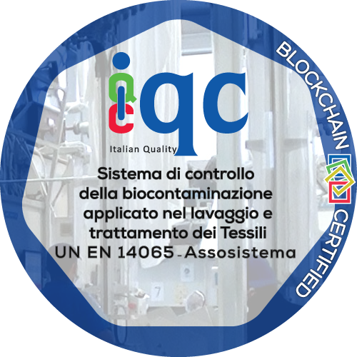 Sistema di controllo della biocontaminazione applicato nel lavaggio e trattamento dei Tessili  Certificato UN EN 14065 - ASSOSISTEMA