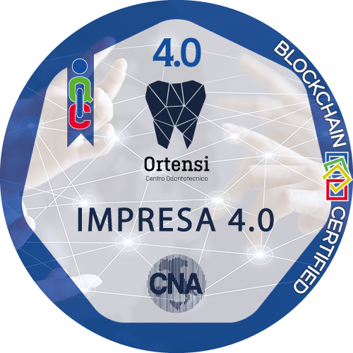 Certificato Impresa CNA 4.0 Ready rilasciato Centro Odontotecnico di Ortensi Gianni & C. S.n.c.