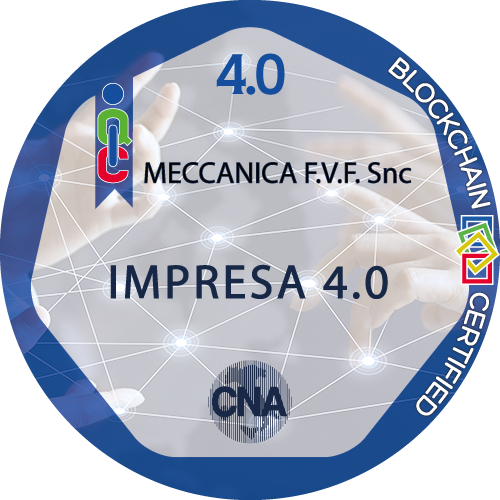 Certificato Impresa CNA 4.0 Ready rilasciato MECCANICA F.V.F. S.n.c.