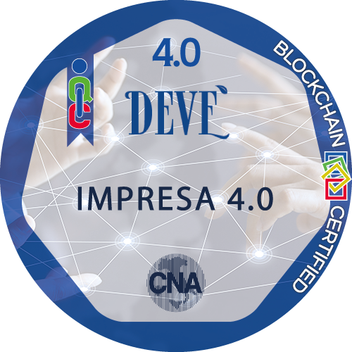 Certificato Impresa CNA 4.0 Ready rilasciato DEVE' S.r.l.