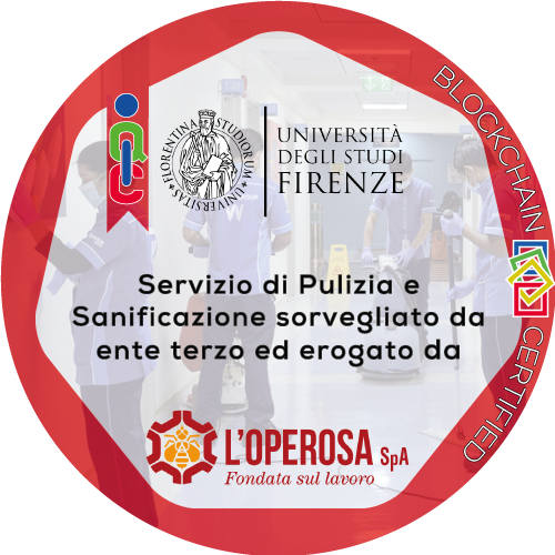 Certificato Pulizia e Sanificazione in ambiente di lavoro rilasciato Università degli Studi di Firenze