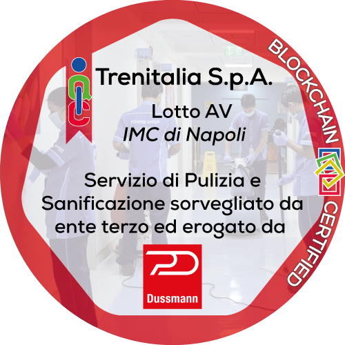 Certificato Pulizia e Sanificazione in ambiente di lavoro rilasciato Trenitalia S.p.A.