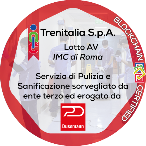 Certificato Pulizia e Sanificazione in ambiente di lavoro rilasciato Trenitalia S.p.A.