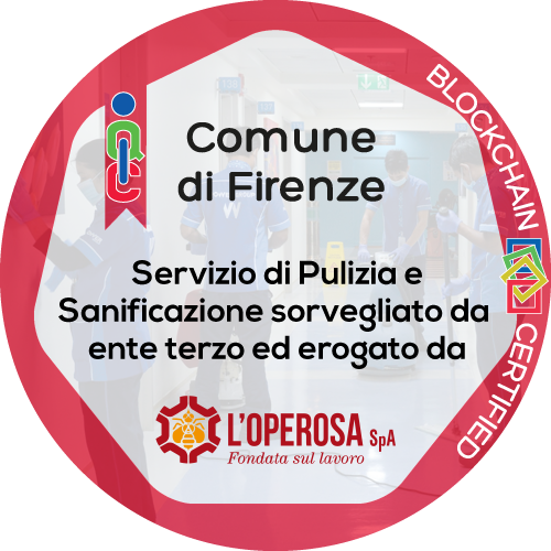 Certificato Pulizia e Sanificazione in ambiente di lavoro rilasciato Comune di Firenze