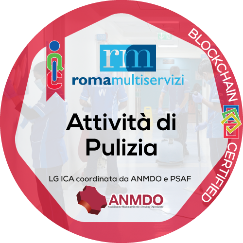 Certificato Pulizia e Sanificazione in ambiente di lavoro rilasciato Roma Multiservizi SpA