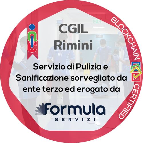 Certificato Pulizia e Sanificazione in ambiente di lavoro rilasciato CGIL Rimini