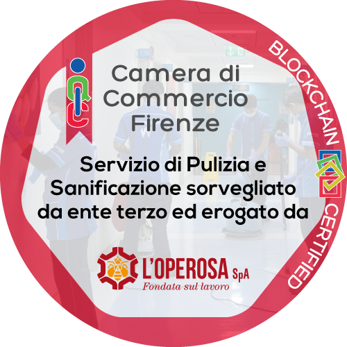 Certificato Pulizia e Sanificazione in ambiente di lavoro rilasciato Camera di Commercio Firenze