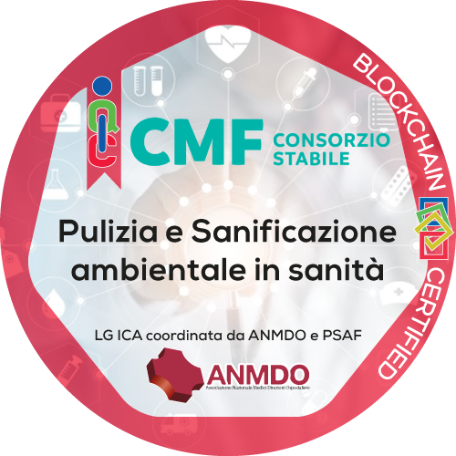 Certificato Pulizia e Sanificazione ambientale in Sanità rilasciato Consorzio Stabile CMF