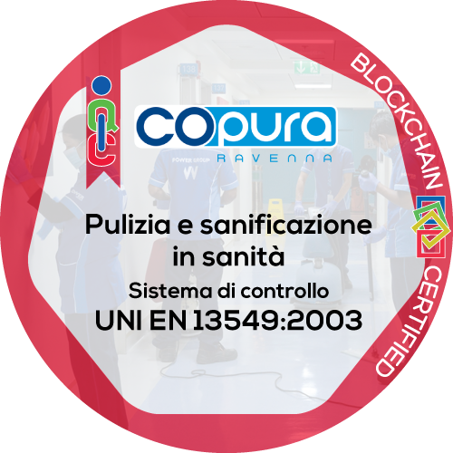 Certificato Pulizia e Sanificazione in ambiente di lavoro rilasciato Copura Soc. Coop